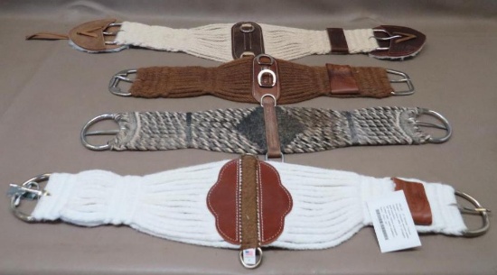 Four Western Saddle Cinches