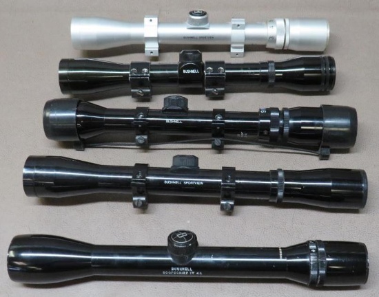 Five Bushnell Rifle Scopes