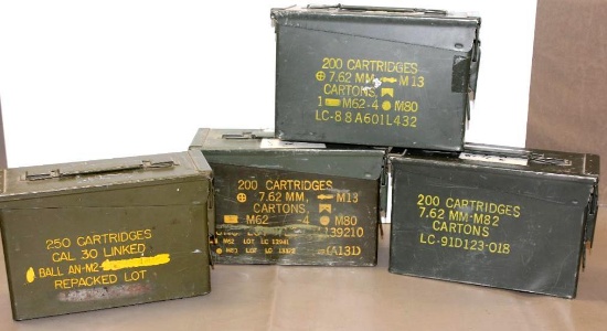 Four Metal Ammo Cans