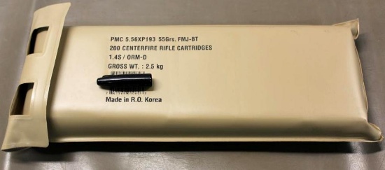 Sealed Military Pack of 200 PMC 5.56 x P193 Ammunition