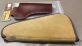 Cabela's Leather Black Powder Pistol Holster and Zip Case