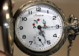 Beautiful Arnex Silver-Colored Pocket Watch