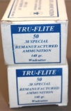 100 Rounds Tru-Flite .38 Special Remanufactured Ammunition