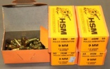 Four New and One Open Box HSM 9mm Police Ammunition