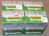 Four Boxes of 25 Cartridges Remington 12 Gauge Nitro Steel Ammunition