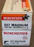 100 Cartridges Winchester 357 Magnum Ammunition