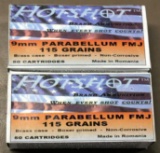 100 Cartridges Hotshot 9mm Parabellum FMJ Ammunition