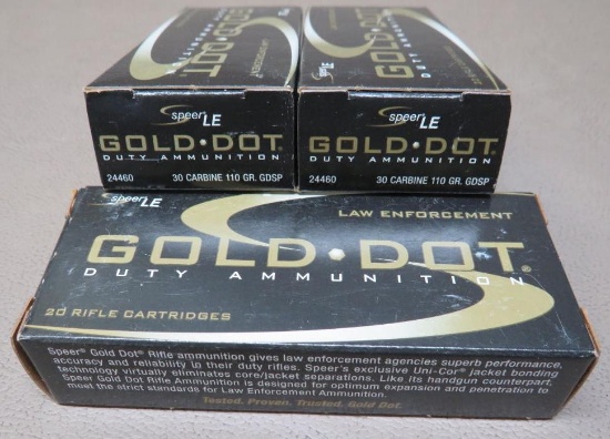 Speer Gold Dot Law Enforcement 30 Carbine Ammunition