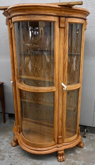 Carved Glass Display Cabinet