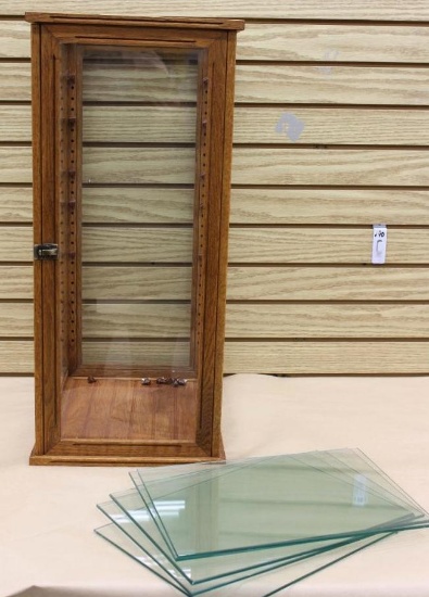 Wood with Glass Windows and Shelves Display Case