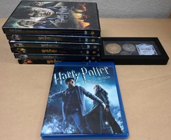 Harry Potter DVD's & The Noble Collection Coin Set