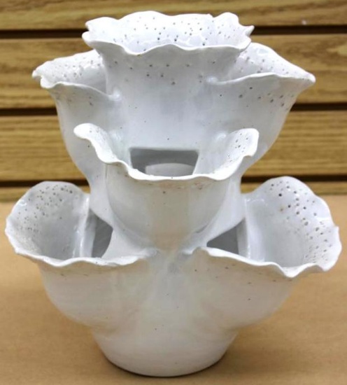 Great Handmade White Ceramic Planter