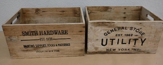 Smith Hardware - Utility General Store Wooden Boxes