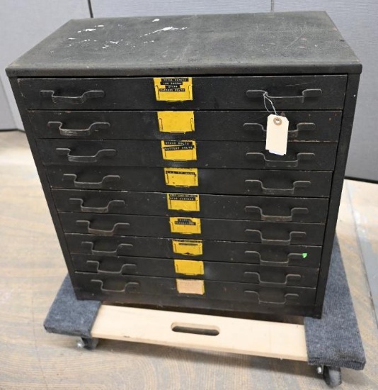 Loaded Nine Drawer Hardware Cabinet