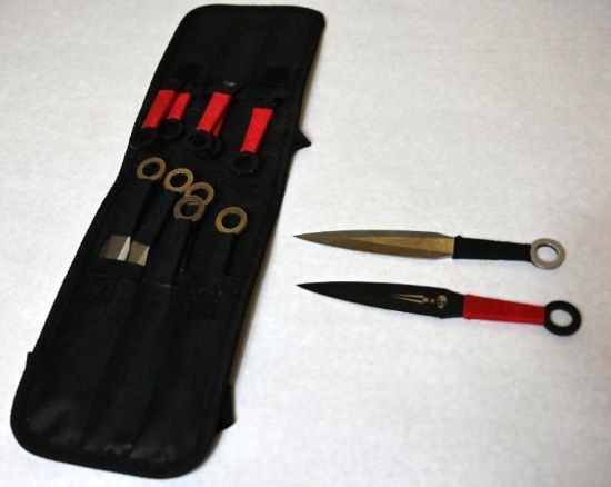 Twelve Piece Throwing Knife Set with Soft Case