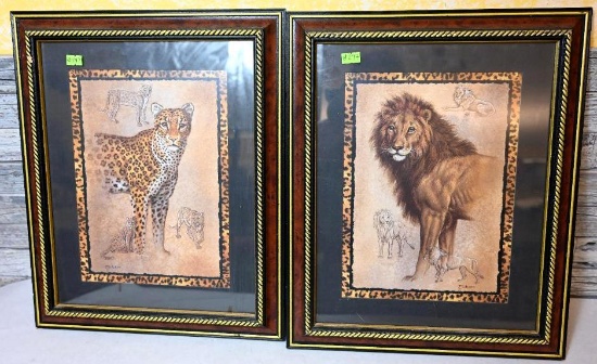 J. Gibson Cheetah & Lion Prints