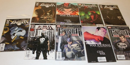 Nine Comic Book Editions of The Punisher