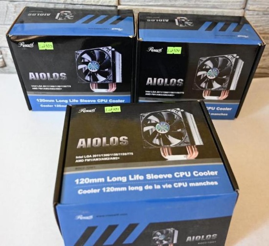 Three Rosewill Aiolos 120mm Long Life CPU Coolers