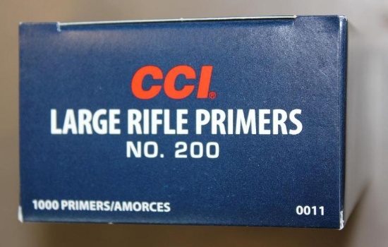 Full Box of 1000 CCI No. 200 Large Rifle Primers **NO SHIPPING**
