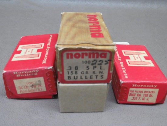 9mm and 38 cal Bullets for Reloading
