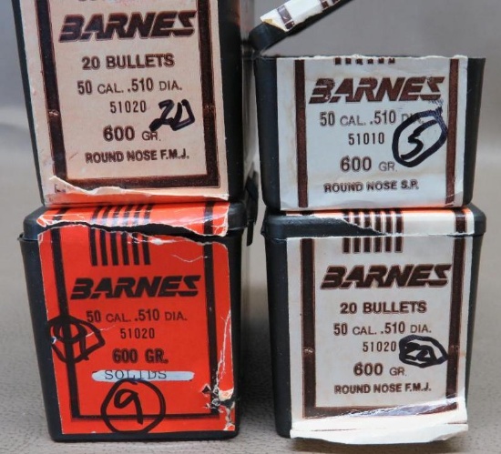 Barnes 50 Cal Bullets for Reloading