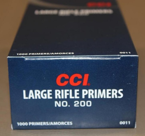 Full Box of 1000 CCI No. 200 Large Rifle Primers **NO SHIPPING**