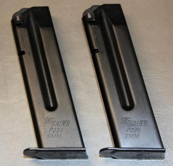 Two Sig Sauer P226 9mm Low Capacity Magazines