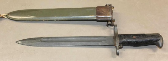 Union Fork and Hoe M-1 Garand Bayonet with Scabbard