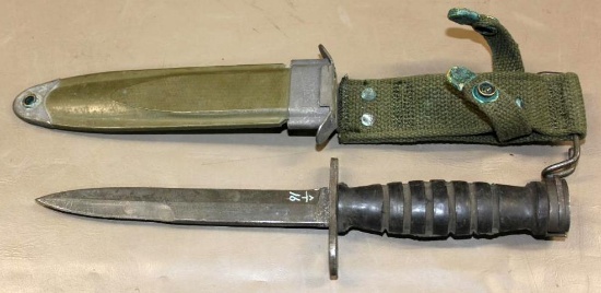 Unmarked M1 Carbine Bayonet in Scabbard