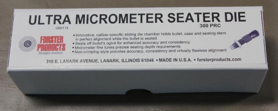 Forster Ultra Micrometer Seater Die 300 PRC New in Box
