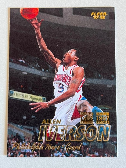 Allen Iverson 1997 Fleer Rookie of the Year Card