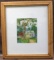 Beautiful Framed and Signed Watercolor Homestead Scene