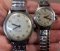 Lady's and Man's Silver-Colored Stretch Band Watches