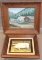 Pair of Small Wood-Framed Artworks