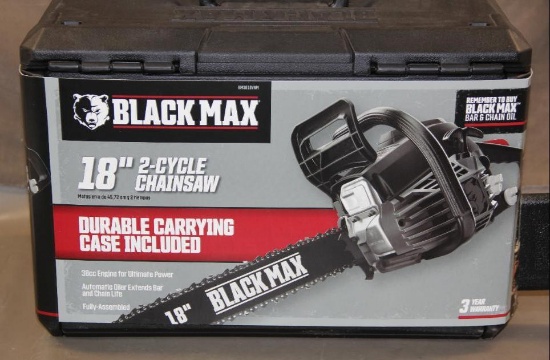 Black Max 18" 2-Cycle Chainsaw New in Original Packaging
