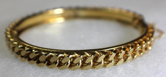 Unmarked Gold-Colored Cuff Bracelet