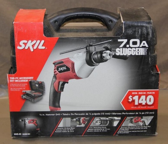 Skil 7.0A Slugger 1/2" Hammer Drill and Accessory Kit New in Packaging