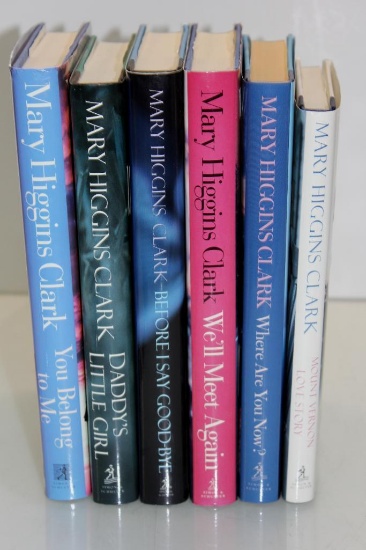 Six Excellent Signed Hard Cover Books by Mary Higgins Clark