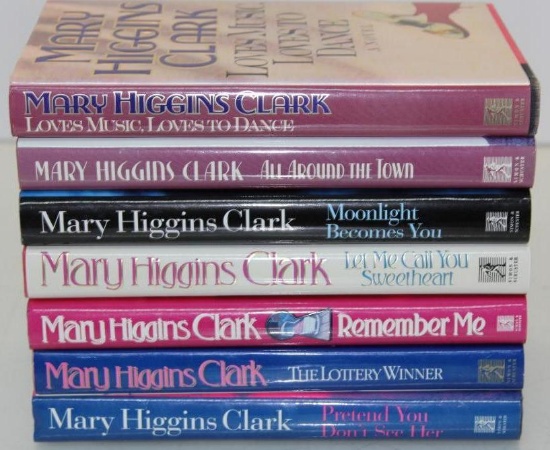 Seven Excellent Signed Hard Cover Books by Mary Higgins Clark