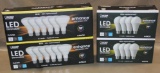 Two Boxes of Six Flood and Two Boxes of 4 Replacement LED Light Bulbs