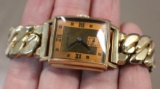 Benrus Model AKI 10K Rolled Gold-Plate Stretch Band Watch