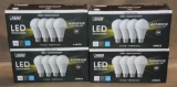 Four Boxes of Four 100 Watt LED Dimmable Light Bulbs