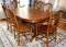 Excellent Hardwood Dining Table with 4 Leaves and 6 Chairs