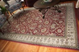 Large Red and Earth Tone Area Rug