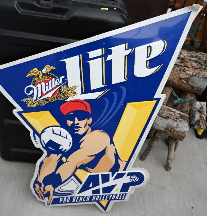 Miller Lite AVP Pro Beach Volleyball Metal Sign | Proxibid