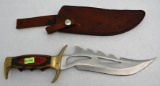 Fixed Blade Knife with Brass Handle