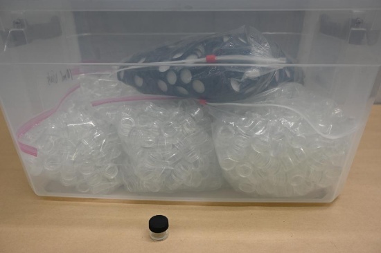 Box Loaded with 5ml Glass Containers with Lids