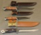 Three Unmarked Fixed Blade Sheath Knives