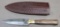 Custom Damascus Pattern Double edged Boot Knife
