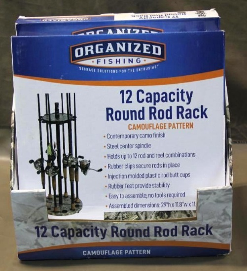 Two Organized Fishing Brand 12 Capacity Fishing Rod Racks